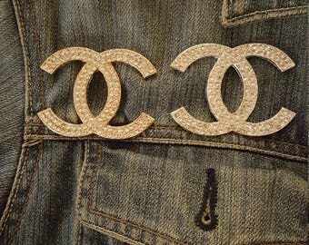 Chanel inspired 3d 2 1/2 inch large CoCo inspired lapel pin.