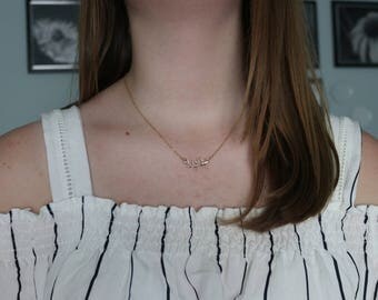 Gold Leaf Vine Layering Necklace