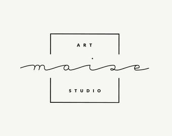 SALE - Minimalist Logo, Pre Made Logo, Calligraphy Logo, Small Business Logo, Modern Logo, Business Branding