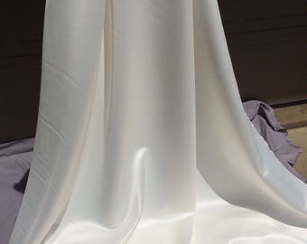 Lamour Ivory Satin Fabric ~ by the yard