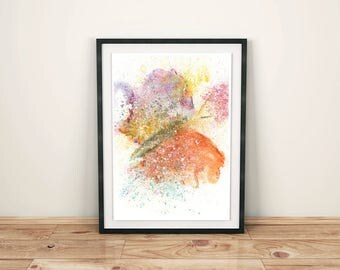 Butterfly Watercolor, Abstract Butterfly, Butterfly Painting, Contemporary Art, Watercolor Butterfly, Butterfly Wall Art, Butterfly Art