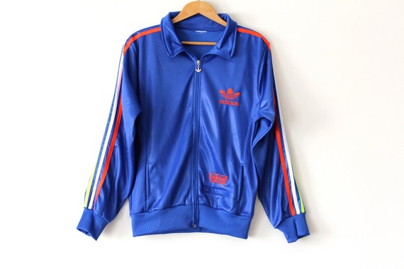 blue adidas track jacket