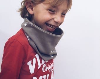 Scarf - infinity scarf in gray - winter accessory - loop scarf - kids scarf - circle scarf - jongens sjaal - kinder sjaal - colsjaal