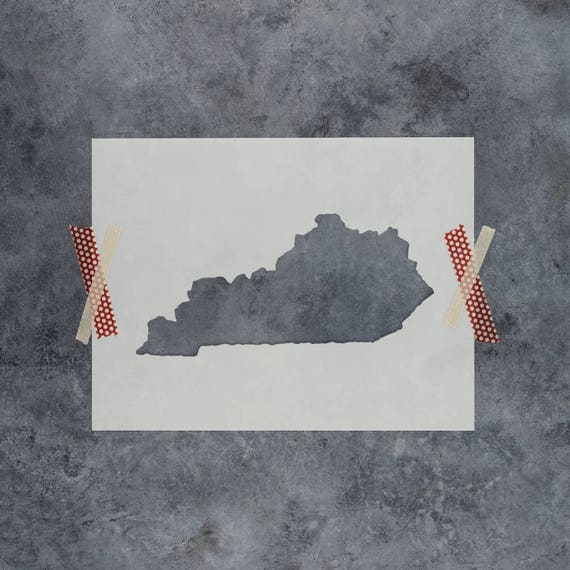 Kentucky State Stencil Hand Drawn Reusable Mylar Stencil
