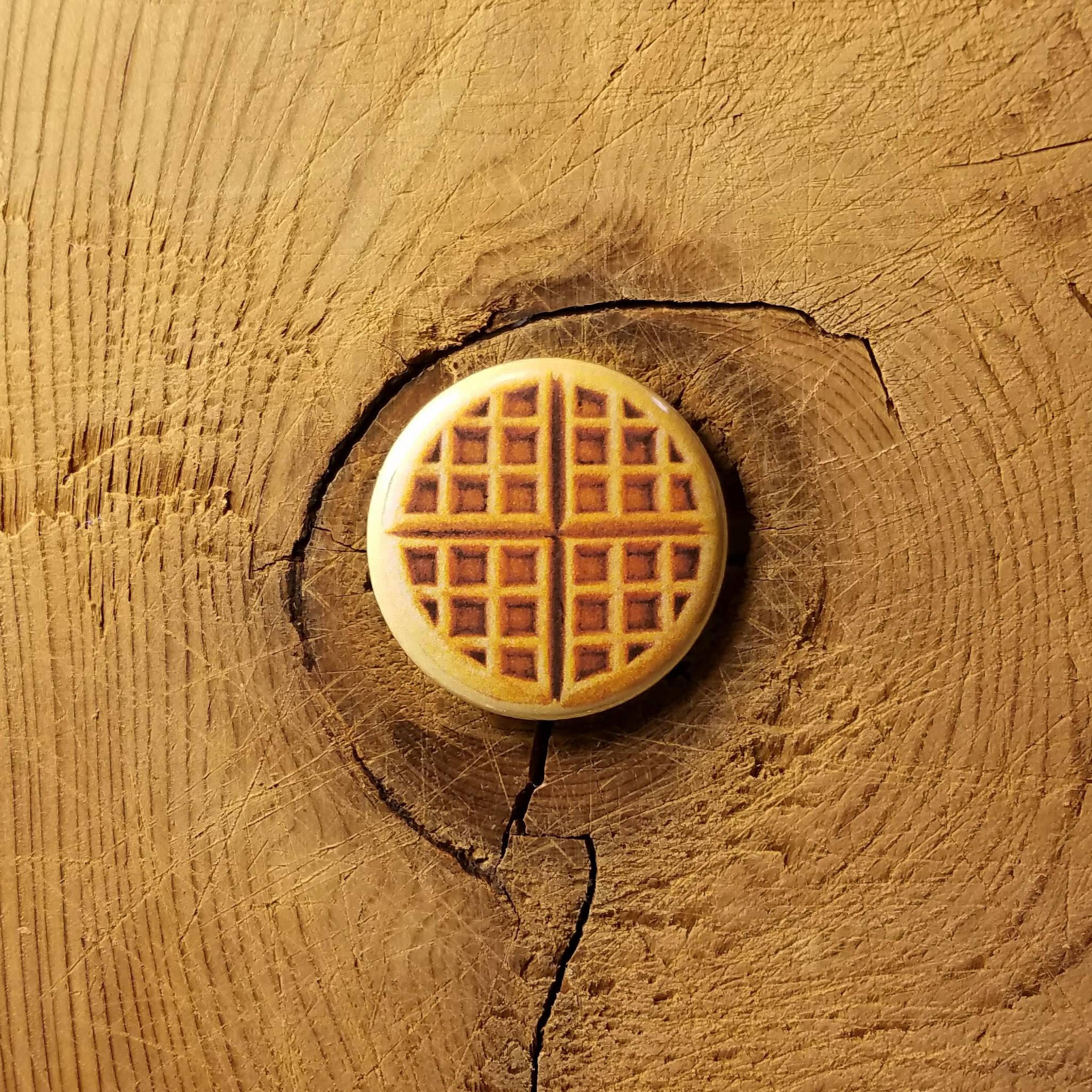 Waffle 11/4 Pinback Button