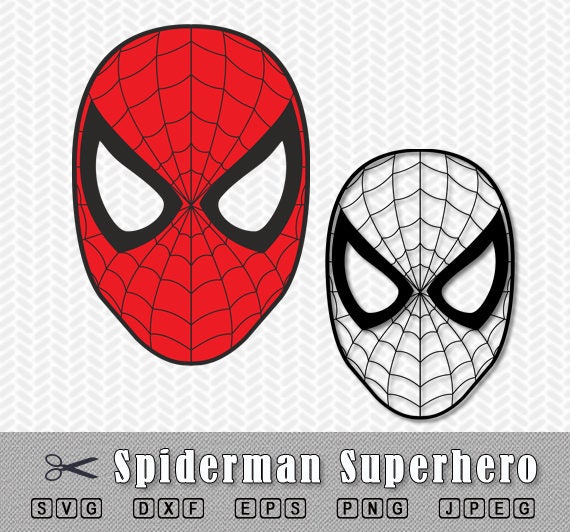 Download Spiderman Mask Superhero SVG DXF Png Logo Vector File