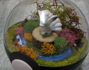 Pokemon Terrarium Vulpix Diorama 4.7in Diameter