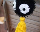 Susuwatari (Soot Sprite) Amigurumi Keychain, Totoro Keychain, Spirited Away, Studio Ghibli, Hayao Miyazaki