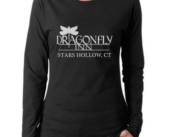 Dragonfly Inn Stars Hollow Connecticut Women Long Sleeves tee T-shirt