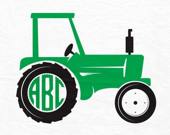 Tractor monogram svg | Etsy