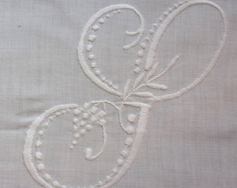 large Monogram embroidered S