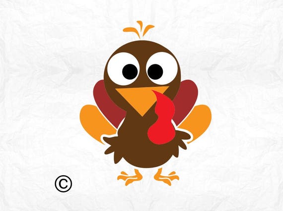 Turkey thanksgiving boy SVG Clipart Cut Files Silhouette Cameo