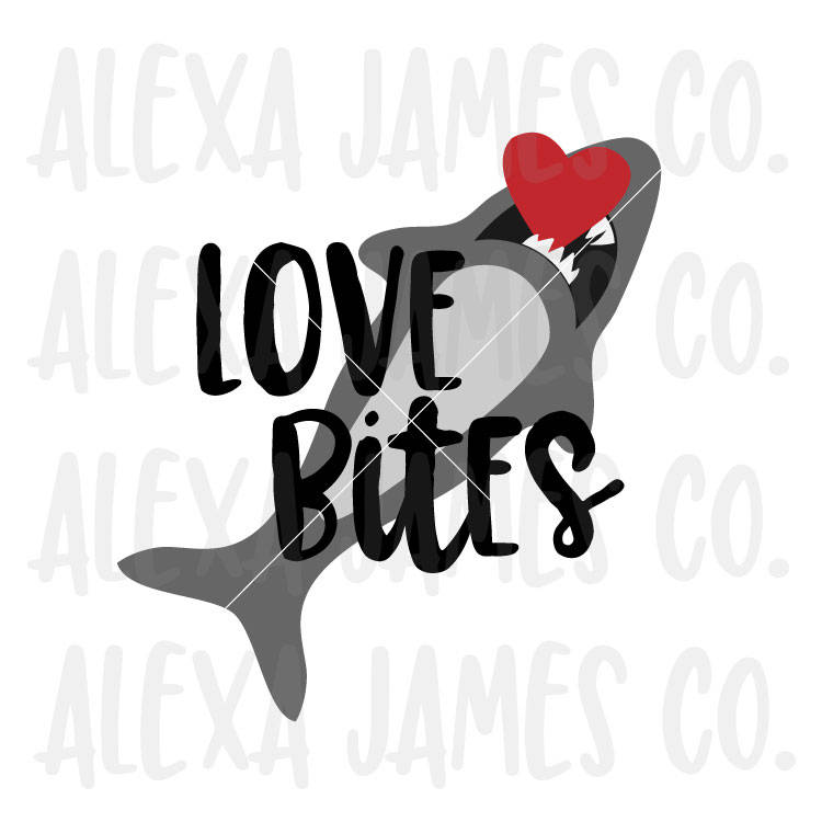 Download Valentine svg, Love Bites svg, Shark Love svg, SVG Cut ...