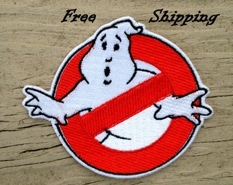 Ghostbusters Iron On Patch, Ghostbusters Applique, Embroidered Ghostbusters Patch, Ghostbusters Embroidery, Iron Sew On Ghostbusters Patch
