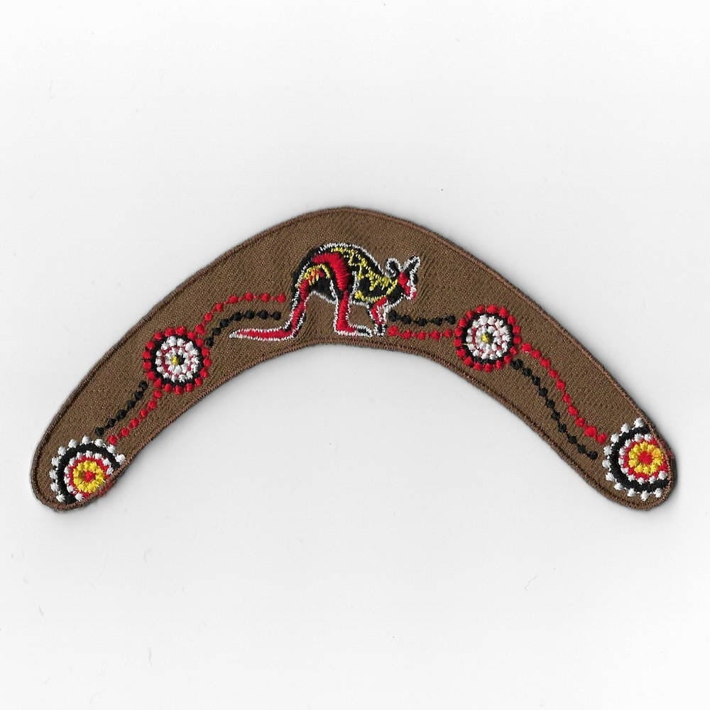 Boomerang Australian Aborigines Hunting Tools Kangaroo Iron on