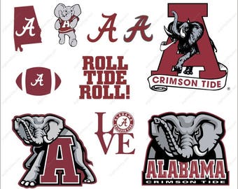 Alabama Crimson Tide svg logo svg elephant svg digital svg png dxf AI eps Graphic Die Cut Print Mug Shirt Decal