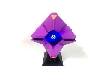 Destiny Ghost 3D Printed w/LED - Purple (with display stand)