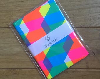 Screenprinted polygons notebooks
