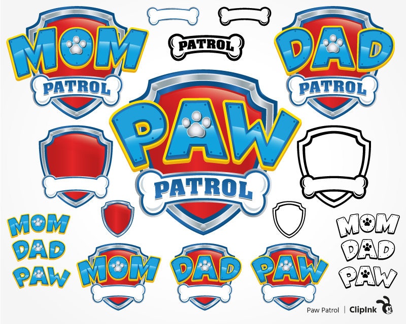 Download Paw Patrol svg Patrol clipart Paw svg Mom Patrol Dad