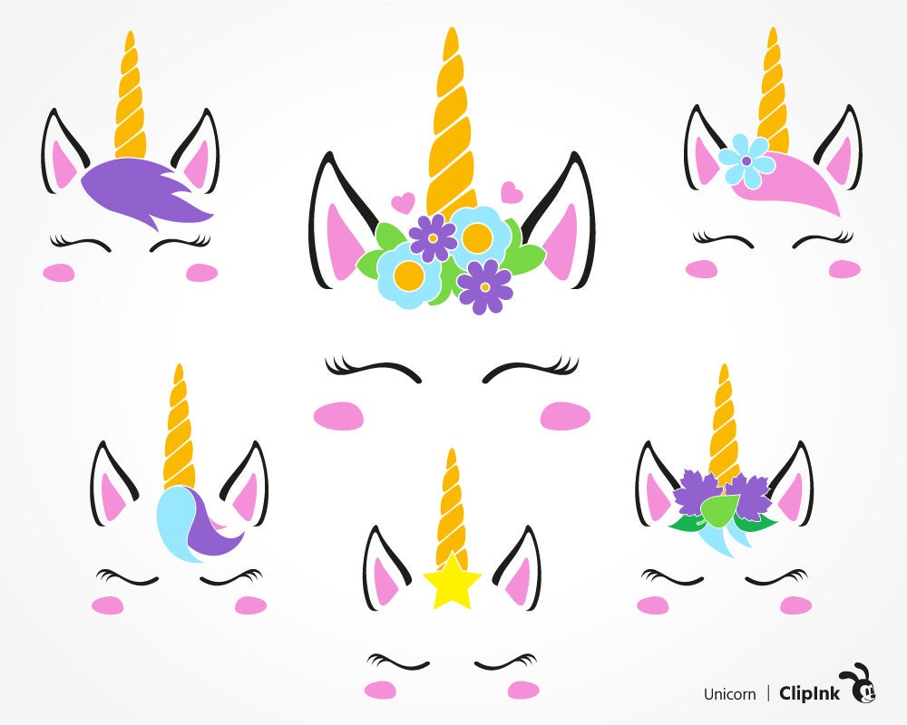 Download Unicorn svg file for cricut, Unicorn clipart, Unicorn head ...