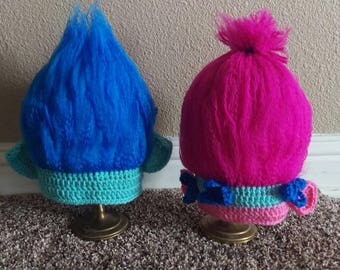 Trolls hats, Trolls beanies, Poppy hat, Branch hat