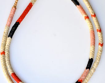 Long 31 Inch Strand of 6mm Mixed French Glass Snake Beads - Vintage African Trade Beads - #SNA512