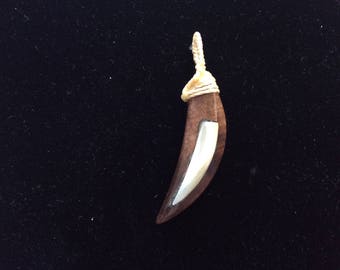 Wood inlay of burgau pendant