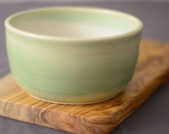 Stoneware Ceramic Green Breakfast/Soup Bowl - Ready to ship