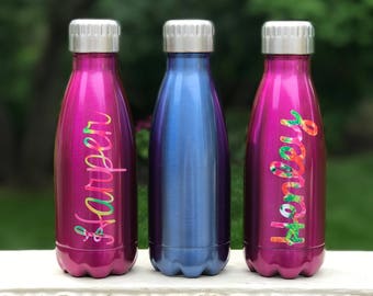 Kids Water Bottle,Monogrammed Stainless Steel Bottle, Personalized Water Bottle,Custom Bottle, Gifts for Kids,Stainless Steel Bottle
