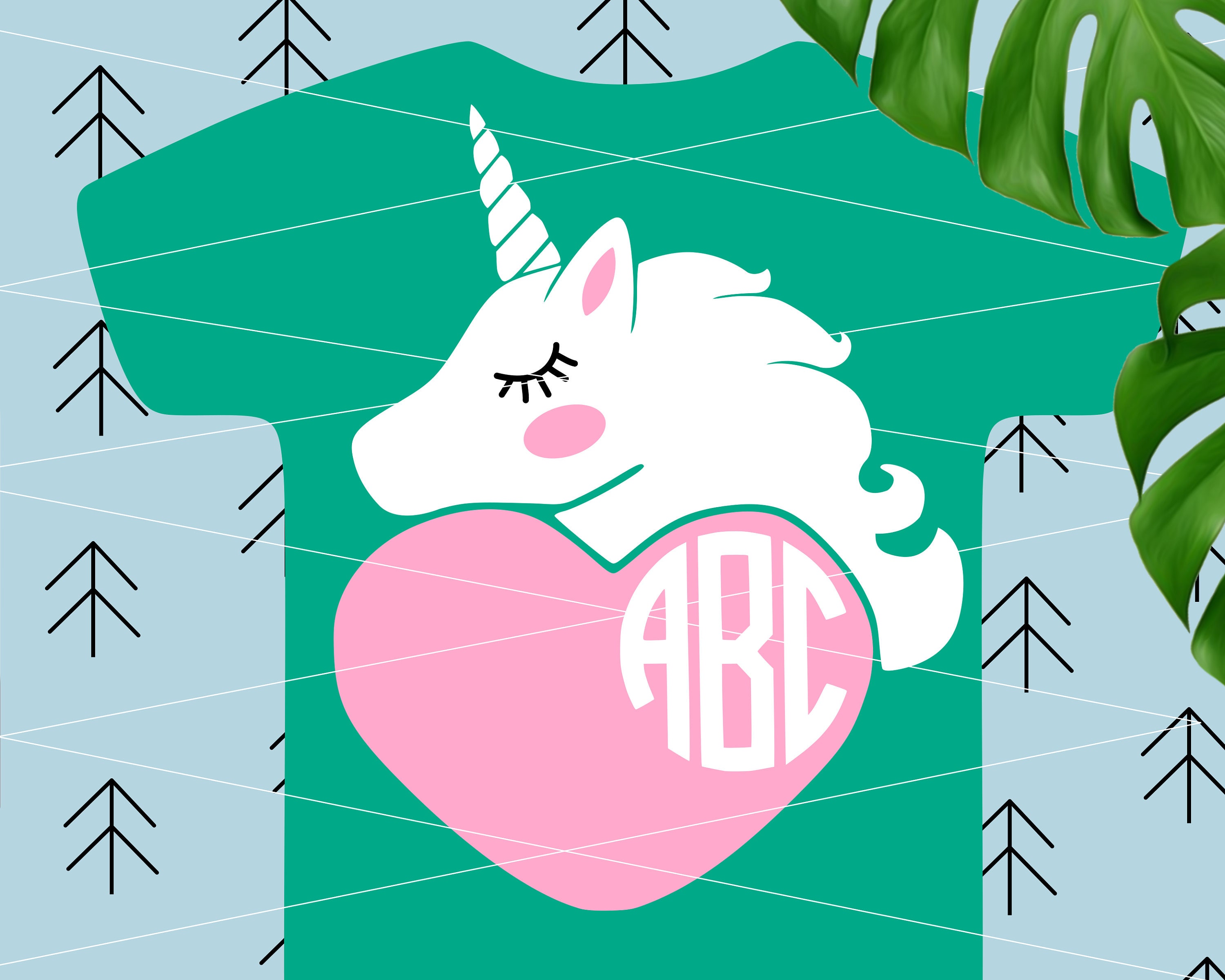 Download Unicorn SVG Girl Valentine svg Unicorn monogram svg ...