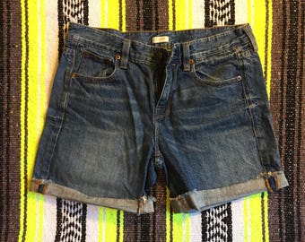 J. Crew Distressed Denim Cuffed Shorts Size: 25 Womens