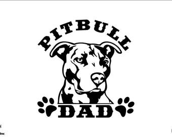 Pitbull dad decal | Etsy