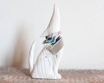 Handmade White Howling Coyote