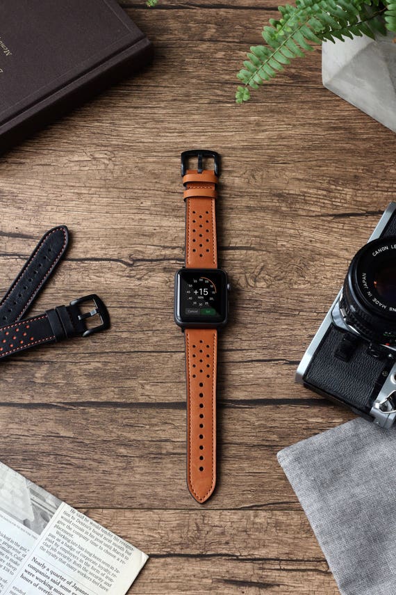 Apple Watch leather band classic brown or black for apple