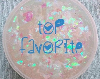 Unicorn Flakes Clear Holographic Slime