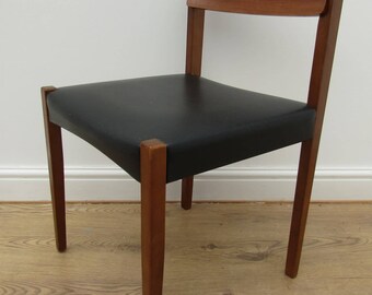 Vintage Mid Century Danish Modern Teak Wood Dining Chairs No 8