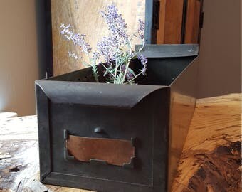 Vintage industrial metal drawer