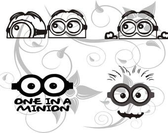 Minions clipart, Minion svg,Minion eps,Minion silhouette,Minion file, cutting files,instant download, Minion cutting file, silhouette