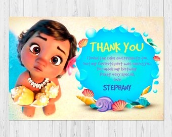 Moana thank you | Etsy