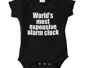 World's Most Expensive Alarm Clock Infant Baby Rib Cotton Bodysuit