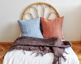 Bamboo headboard, wicker headboard, rattan headboard, single headboard, vintage headboard, vintage rattan bed