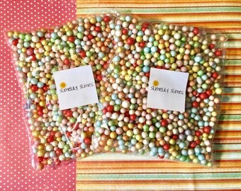 11 mm Foam Beads, Slime Confetti Beads, Multi-color Foam Beads for Slime, Large Size Goam Beads