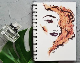 Kitish notebook with fashion illustration / notepad