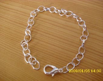 customized 20 cm silver-plated chain bracelet
