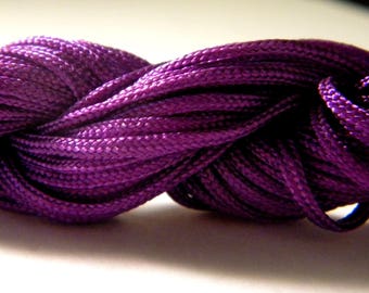 12 M Fil macrame Shamballa-purple - AL 2 2 mm nylon cord