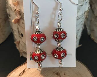 Moroccan style beaded earrings