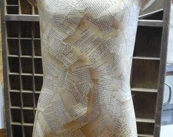 Old paper child bust