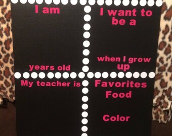 Back to school chalkboard