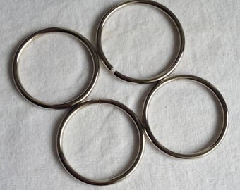 Ring O round 30 mm metal non welded junction haberdashery leather ties