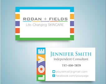 Rodan and Fields Business Card, Custom Rodan and Fields Card, Printable Digital file, Custom Business Card 0073